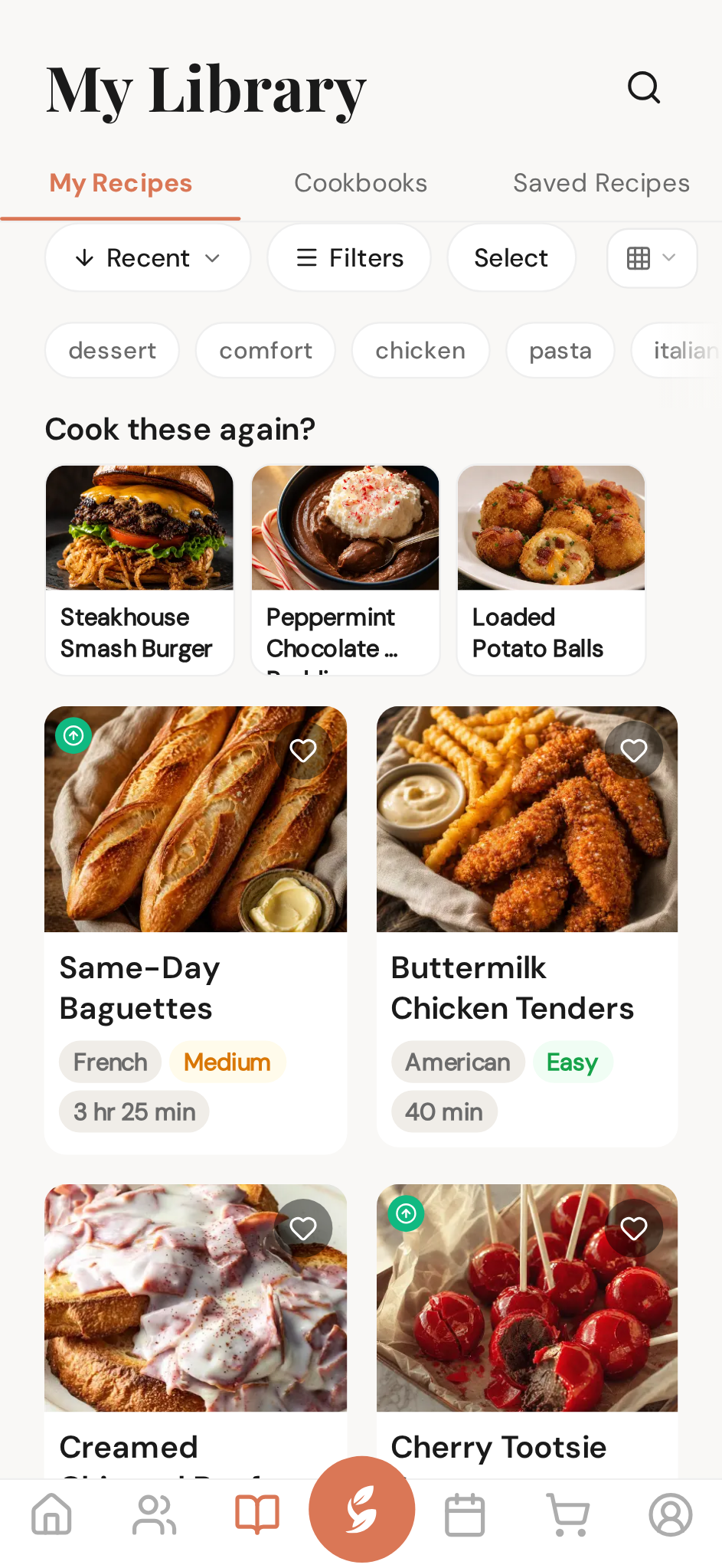 It's saved to your library, ready to cook