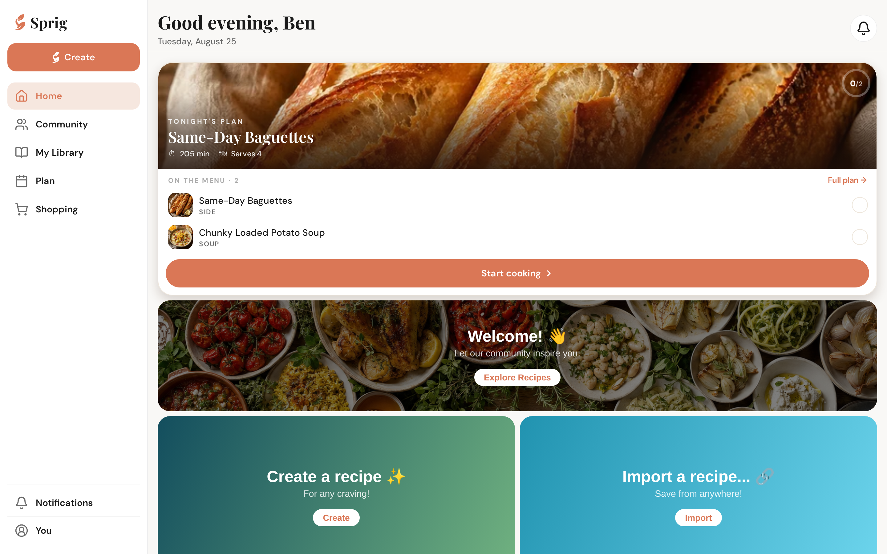 Sprig in the browser, full width