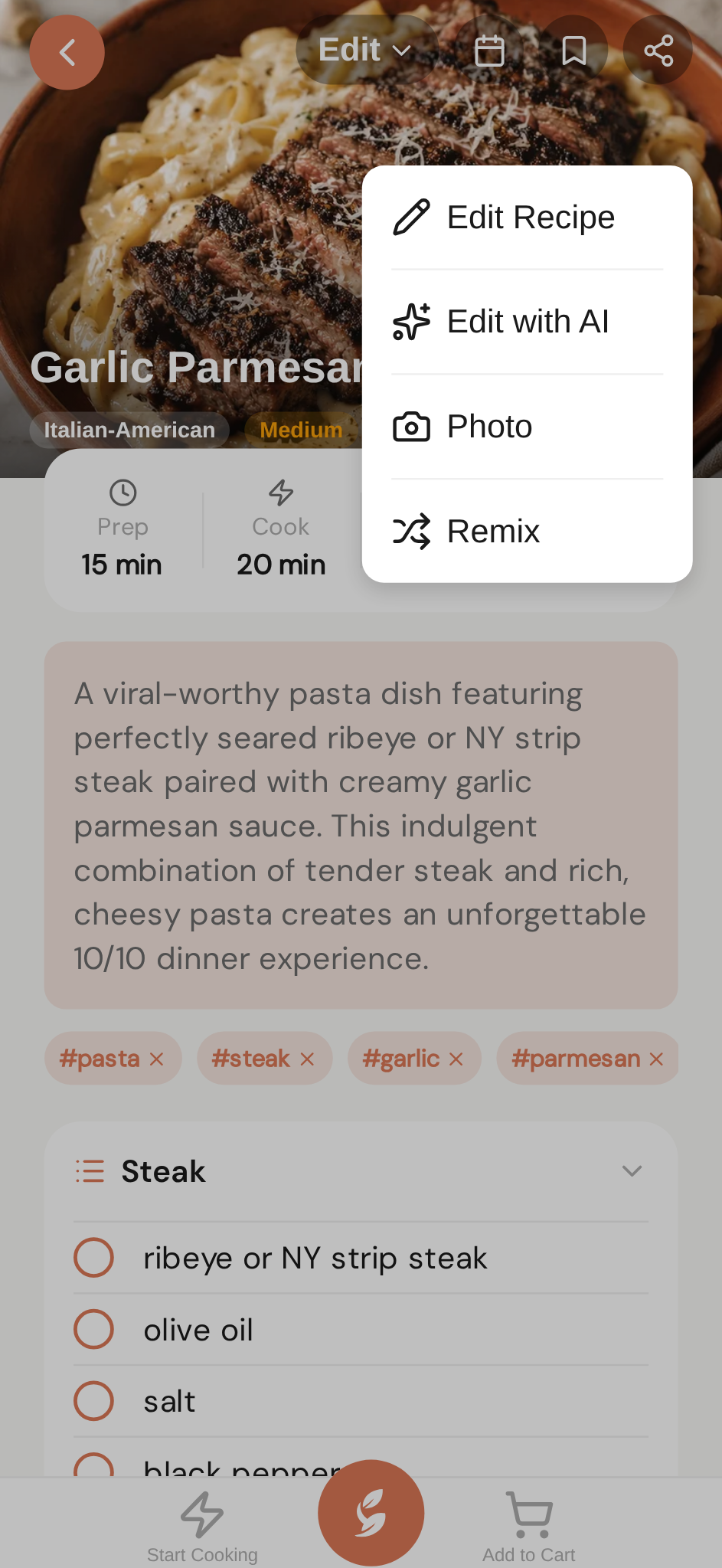 Open the Edit menu — Photo lives there