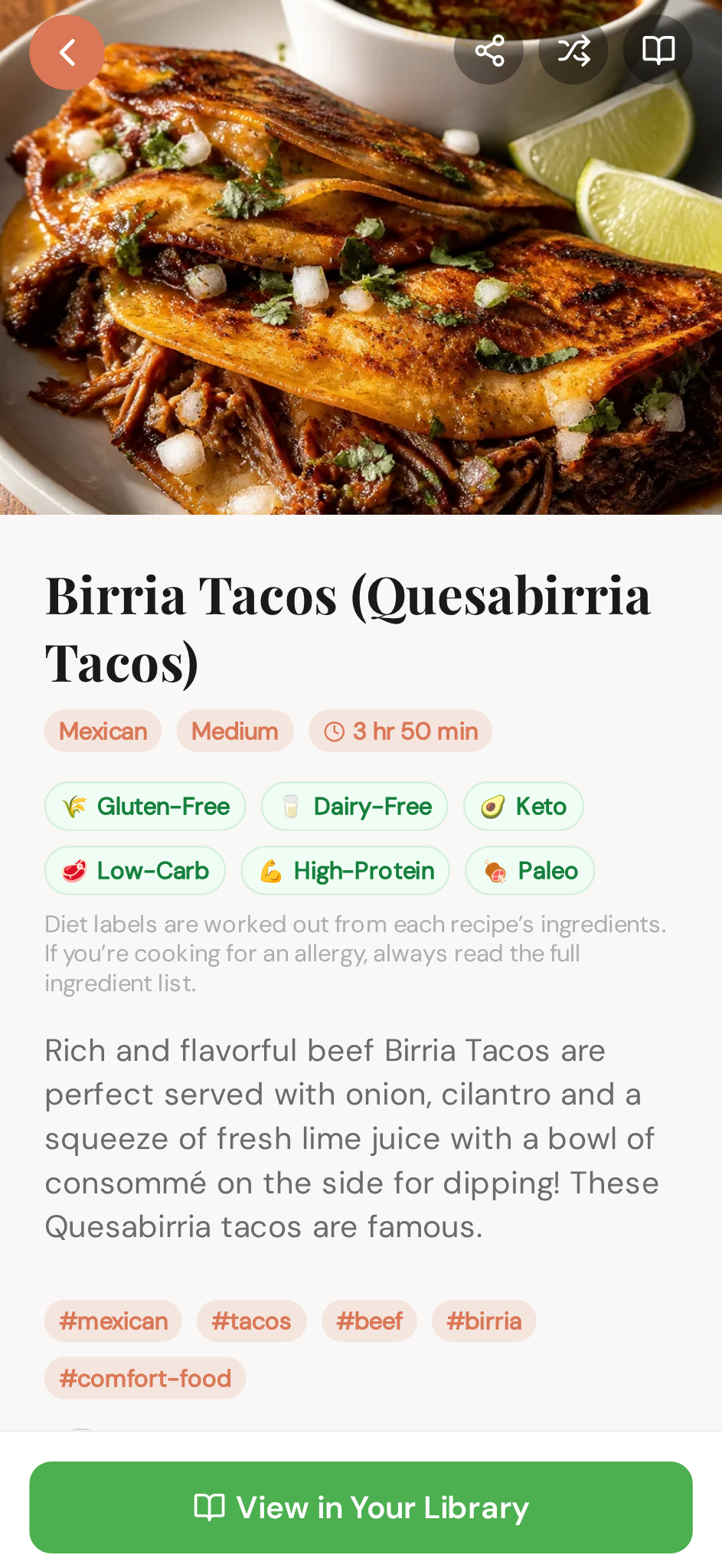 A community recipe page
