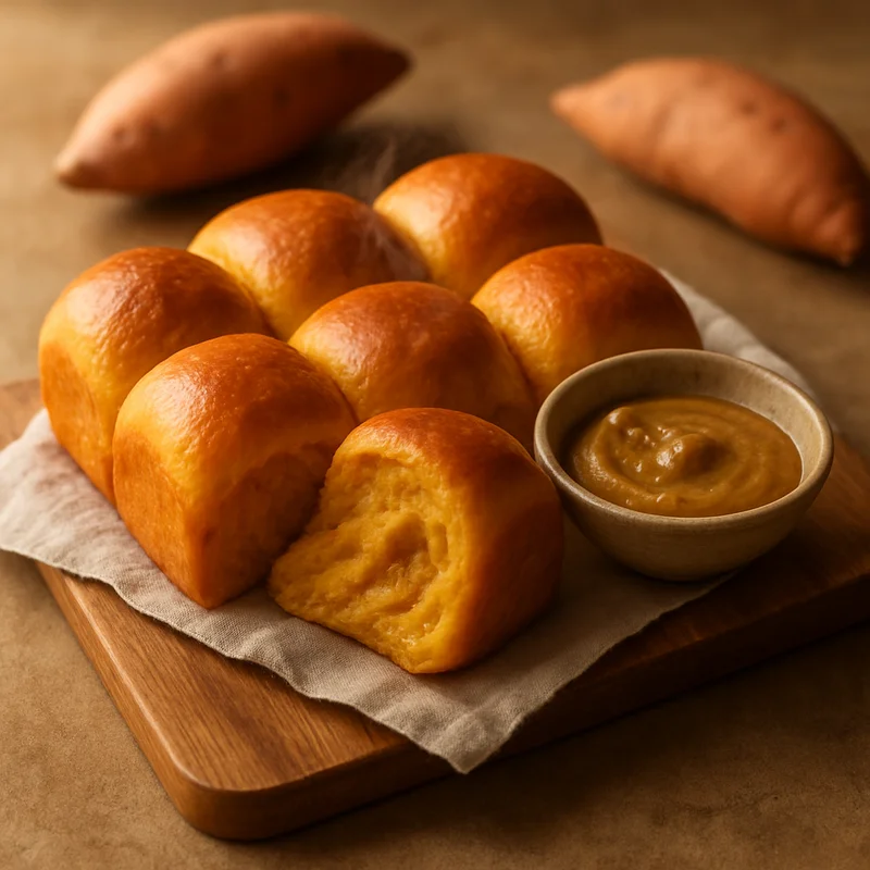 Sweet Potato Rolls with Miso Butter