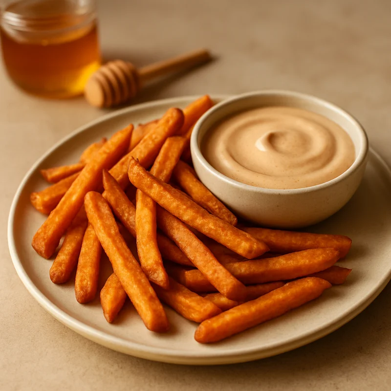 Sweet Potato Fries with Honey-Cinnamon Dip