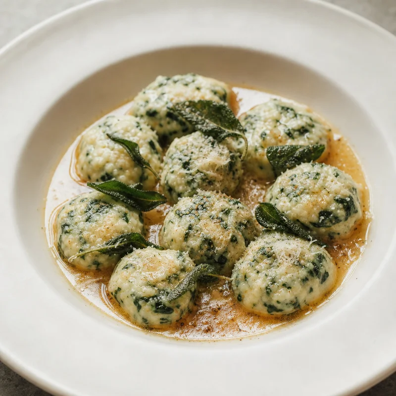 Ricotta Spinach Gnudi