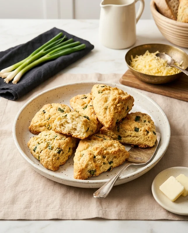 Cheddar Cheese and Scallion Scones