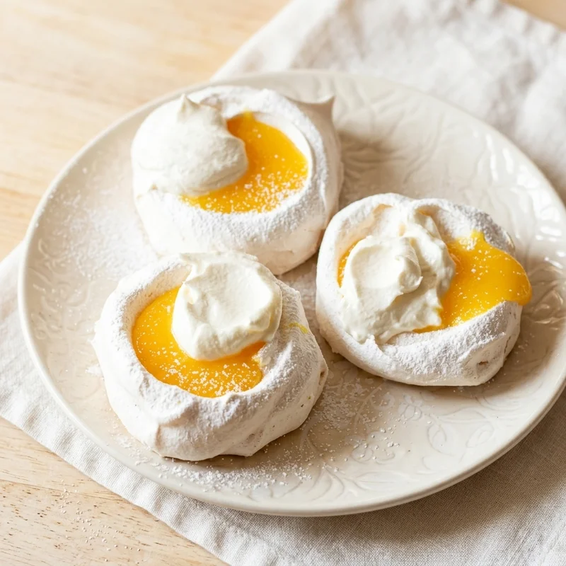lemon cream meringues