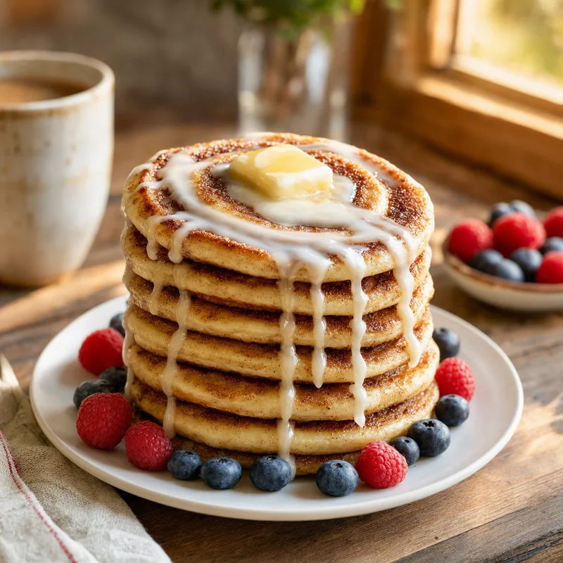 Cinnamon Roll Pancakes