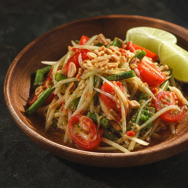 Thai Green Papaya Salad (No Mortar Required)