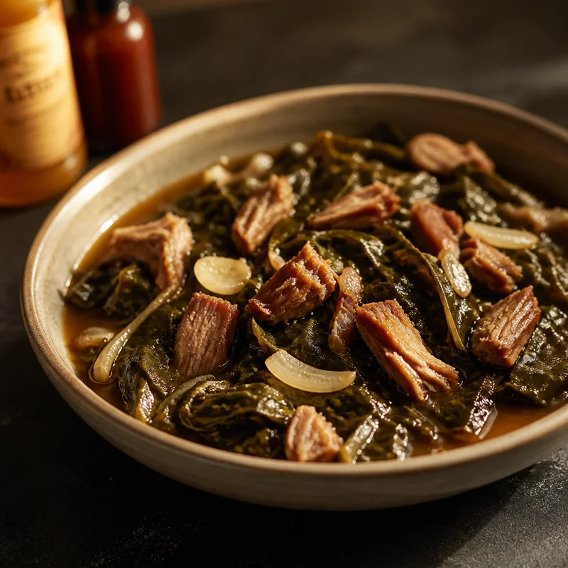 Low-and-Slow Southern Collard Greens with Smoked Turkey