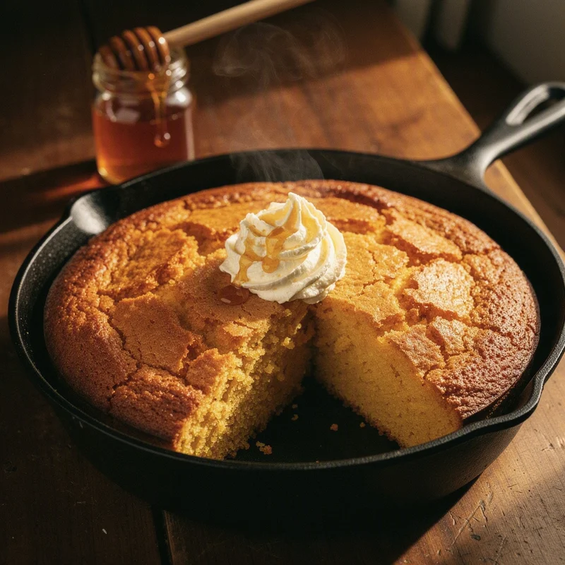 Cast-Iron Skillet Cornbread with Whipped Honey Butter
