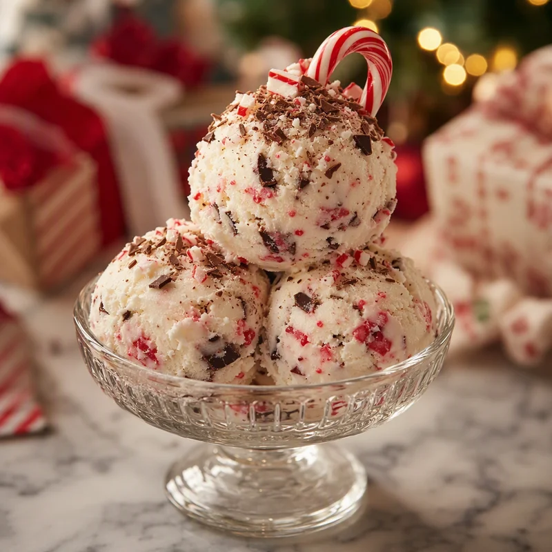 Peppermint Candy Cane Ice Cream