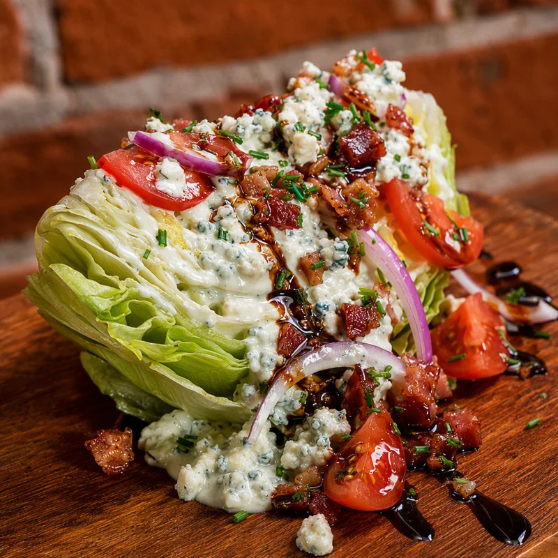 Ice-Cold Iceberg Wedge with Chunky Blue Cheese Dressing