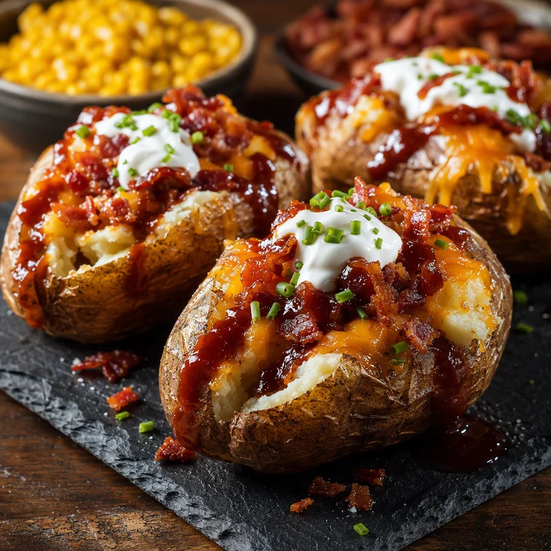 Crackly-Skin Loaded Baked Potatoes