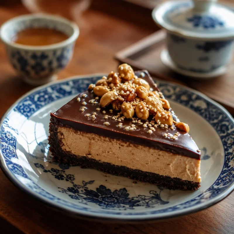 No-Bake Chocolate Peanut Butter Cream Pie