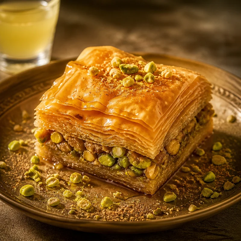 Shatter-Crisp Pistachio-Walnut Baklava with Lemon-Honey Syrup