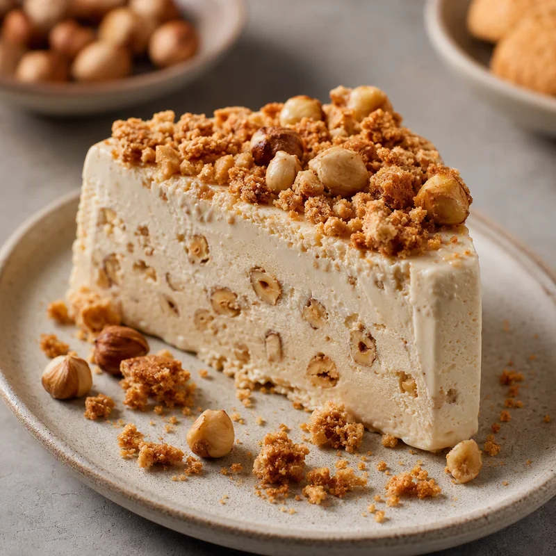 Hazelnut Semifreddo with Amaretti Crunch