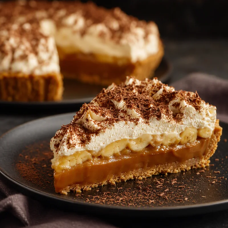 Banoffee Pie with Stovetop Toffee and Coffee Cream
