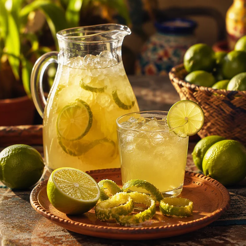 Pitcher Limonada with Lime-Peel Sugar