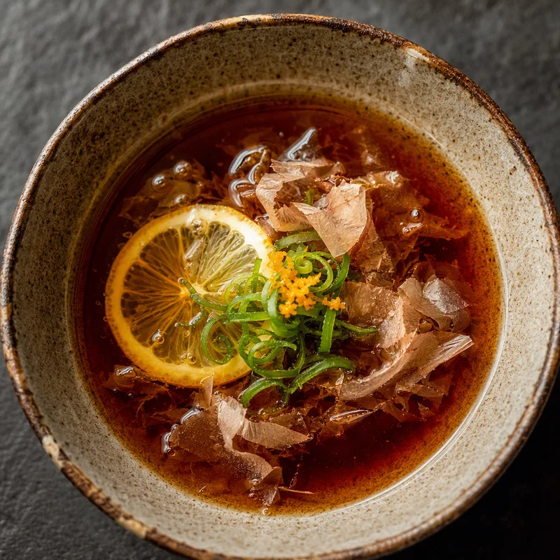 Cold-Brewed Ponzu Sauce with Bonito and Fresh Citrus
