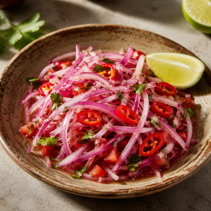 Peruvian Salsa Criolla (Lime-Cured Red Onion Relish)