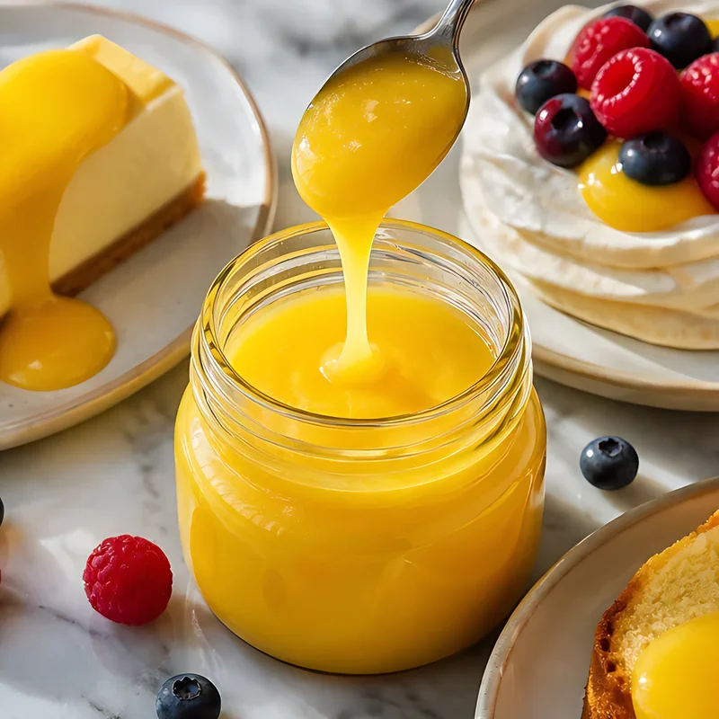 Glossy Lemon Curd (Spoonable or Pourable)