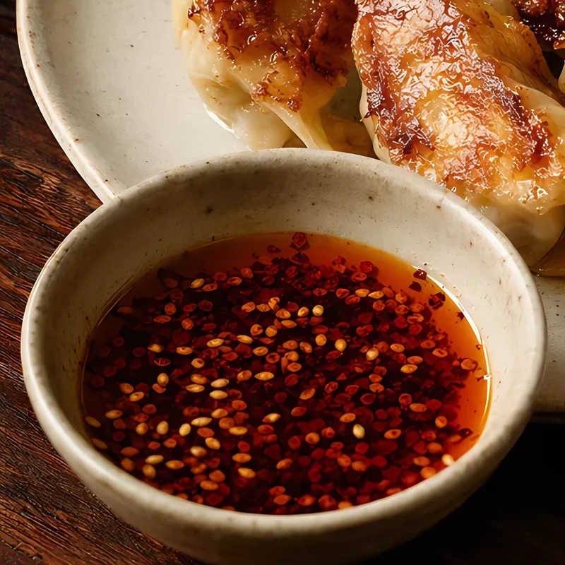 Izakaya-Style Gyoza Dipping Sauce with Quick Chili Sesame Oil