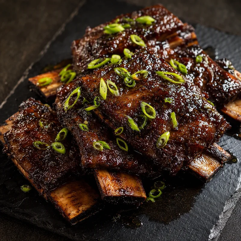 Apple-Smoked Teriyaki Beef Short Ribs
