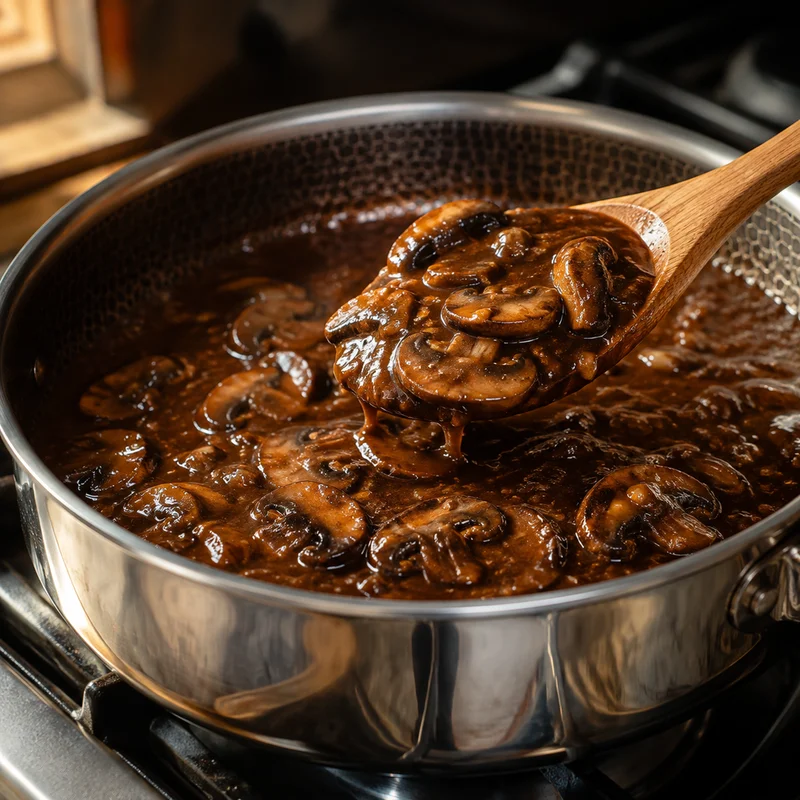 Deep-Umami Vegetarian Mushroom Gravy