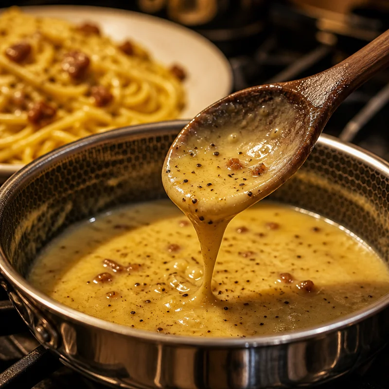 Roman-Style Carbonara Sauce (No Cream, All Emulsion)