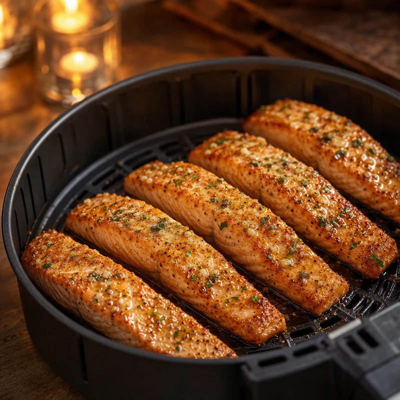 Air Fryer Garlic Butter Salmon