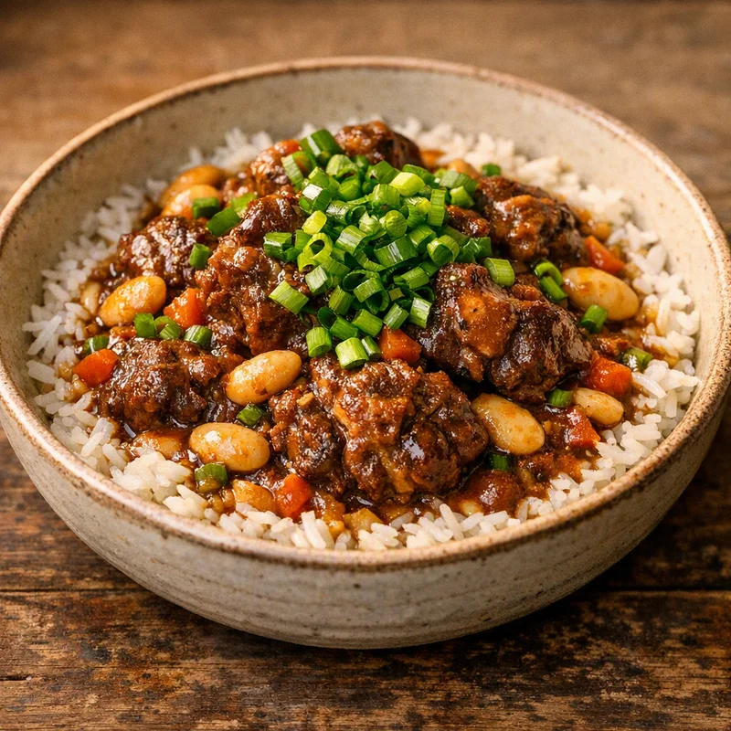 Jamaican Oxtail Stew with Butter Beans