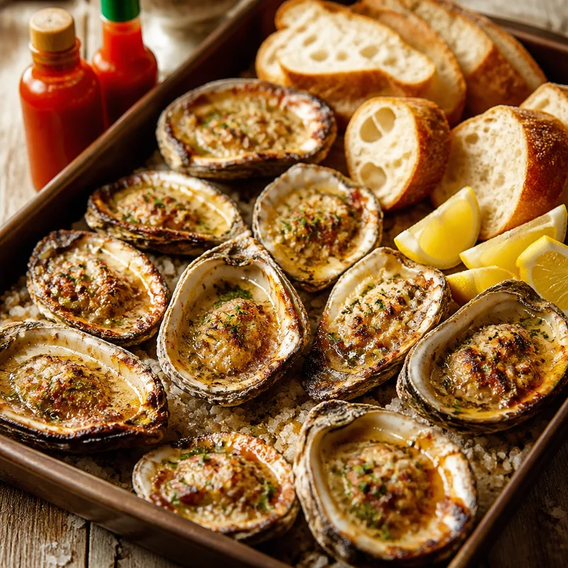 Char-Grilled Oysters with Garlic-Worcestershire Butter