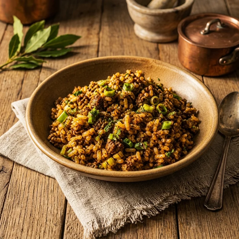 South Louisiana Rice Dressing (Dirty Rice)