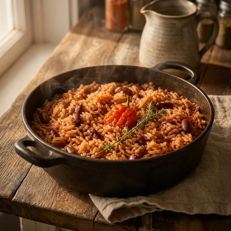 Baked Jamaican Rice and Peas