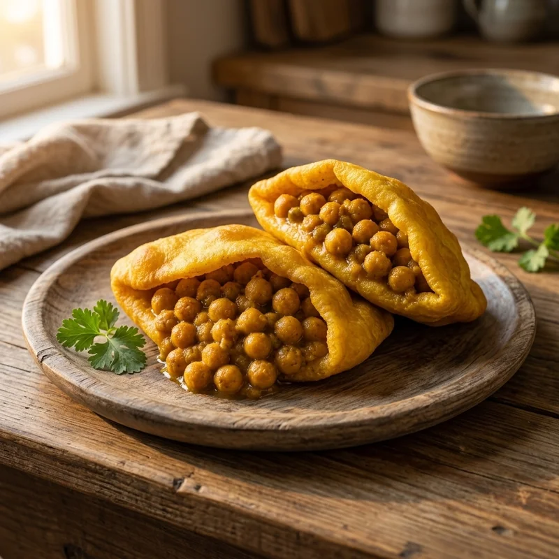 Trinidad Doubles (Fried Bara with Curried Channa)