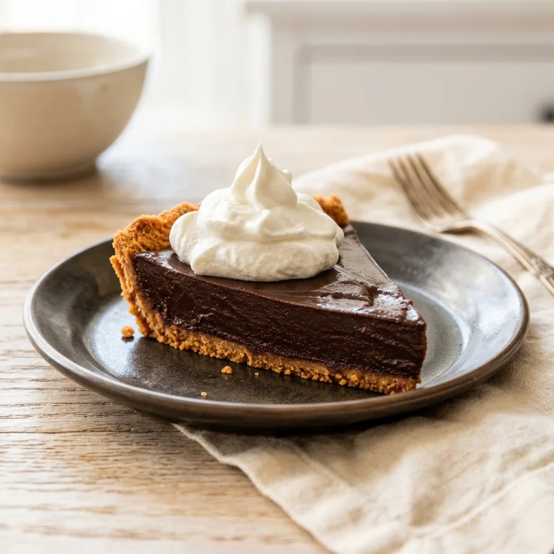 Chocolate Rum Tart with Toasted Coconut Crust