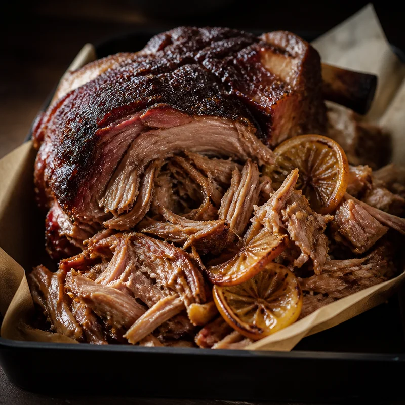 Smoked Fennel, Rosemary and Lemon Pulled Pork
