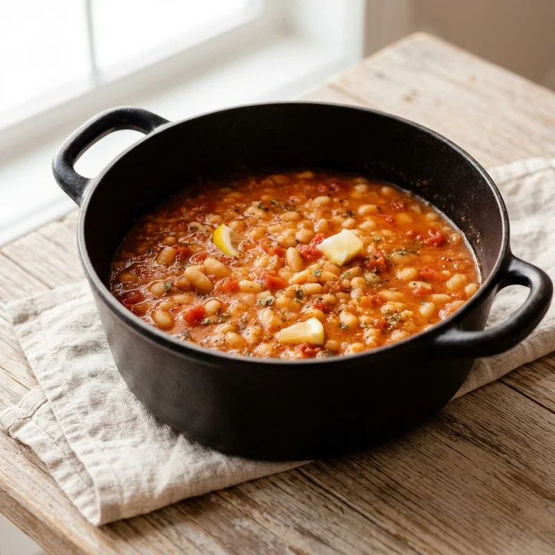 Pressure Cooker White Bean Soup with Tomato and Oregano