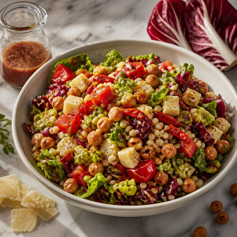 Italian Chopped Salad with Shaken Red-Wine Vinaigrette