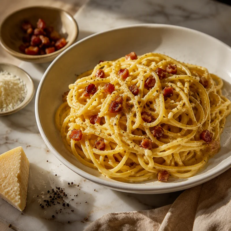 Silky Spaghetti Carbonara (No Cream)