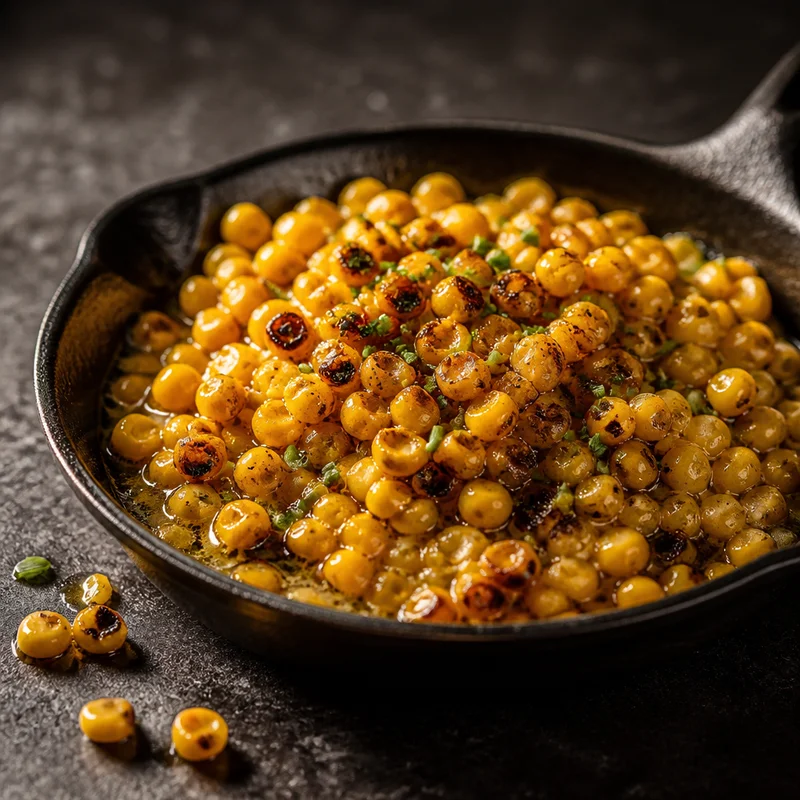 Skillet-Blistered Buttered Corn