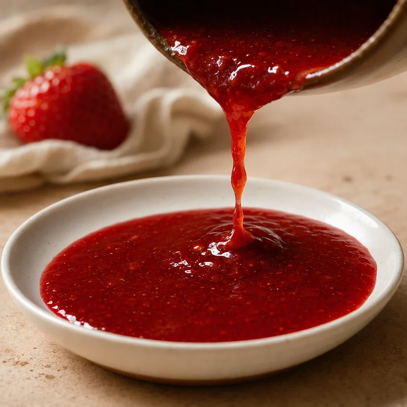 Two-Stage Strawberry Sauce (Macerate, Then Reduce)