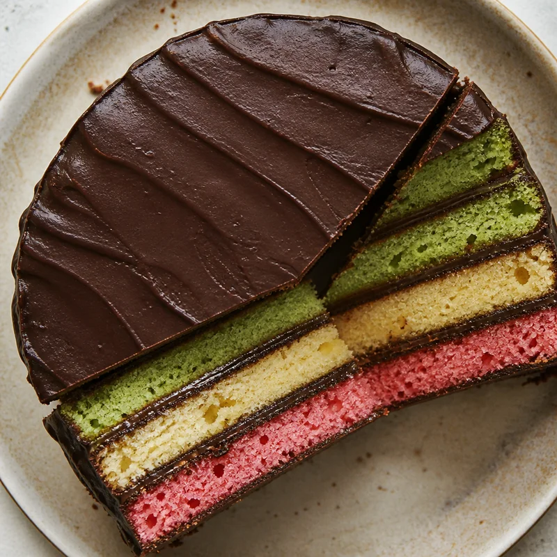 Italian Rainbow Cookie Cake
