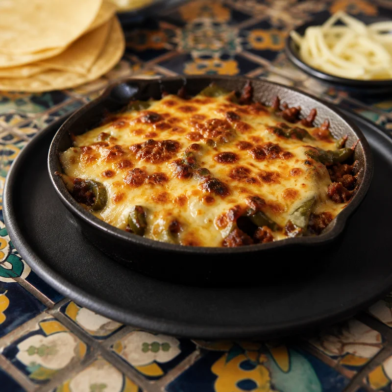 Cast-Iron Queso Fundido with Charred Poblano
