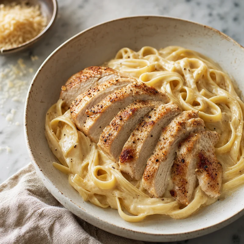 Skillet Chicken Fettuccine Alfredo