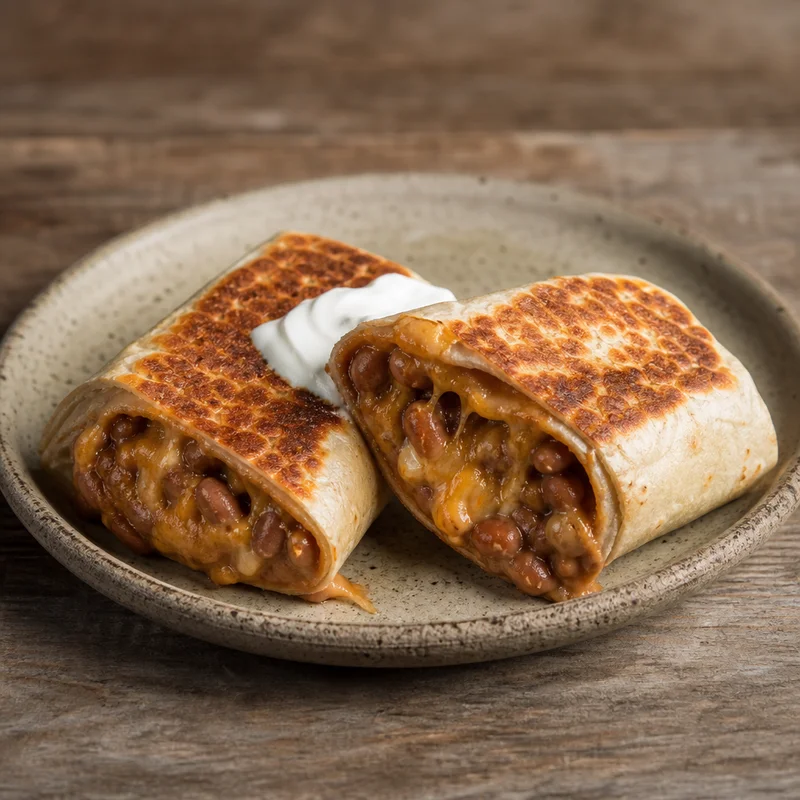 Griddle-Pressed Bean & Cheese Burritos