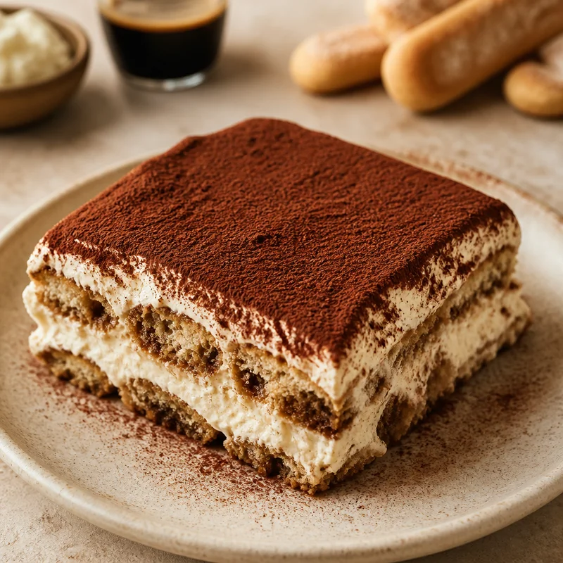 No-Bake Pan Tiramisù with Cooked Mascarpone Cream