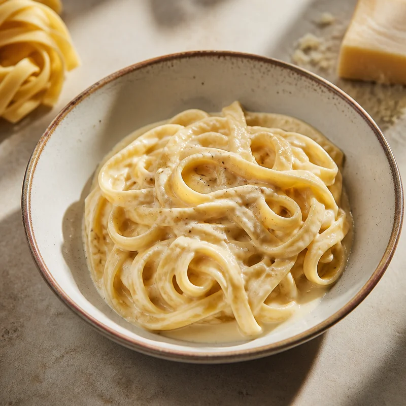 Three-Cheese Fettuccine Alfredo