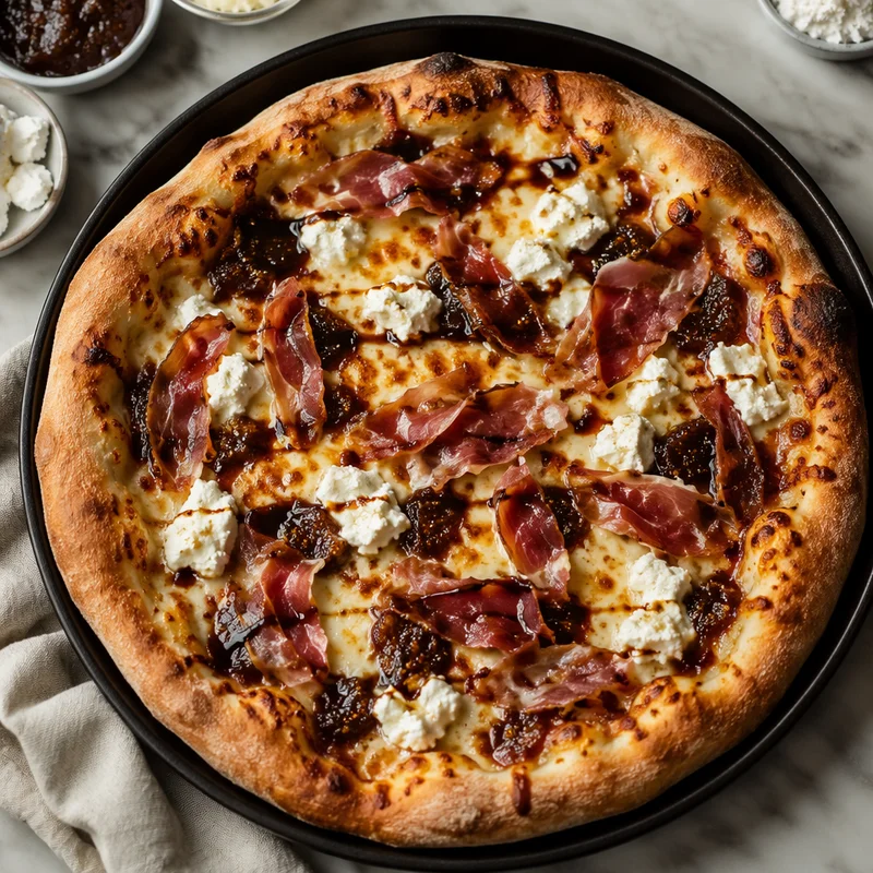 Sheet Pan Fig & Prosciutto Pizza with Goat Cheese