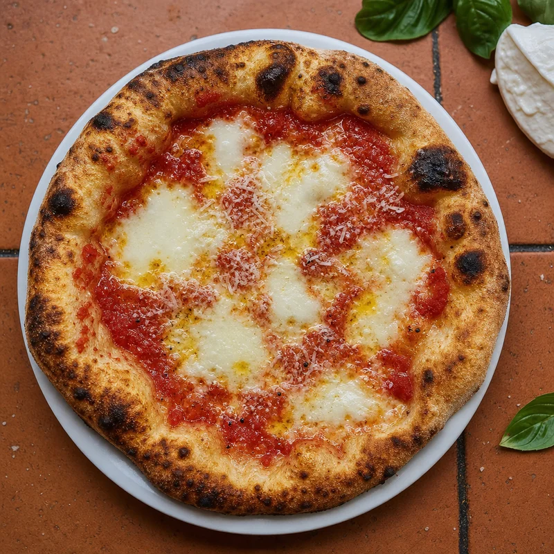 Classic Margherita Pizza with Drained Fresh Mozzarella