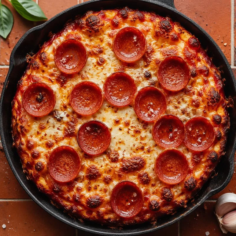 Cup-and-Char Pepperoni Skillet Pizza